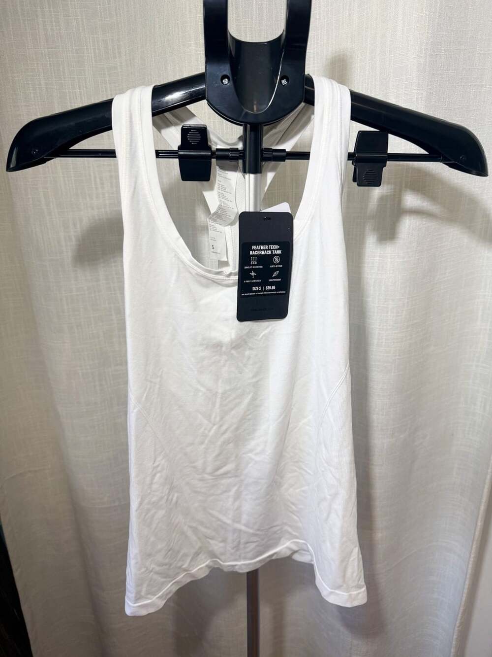 Fabletics Feather Tech+ Racerback Tank Size S White